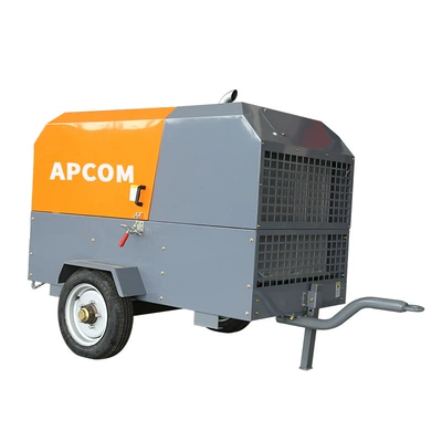 Diesel mobile screw air compressor 15kW industrial grade for mining and rock drilling 1.2MPa air pump air compressor (Hava kompressorları) - prepayment-deposit-please-consult-customer-service-for-details