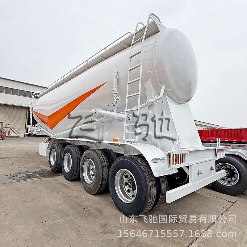 出口低密度粉尘物料运输半挂车跨境散装水泥罐车罐式车