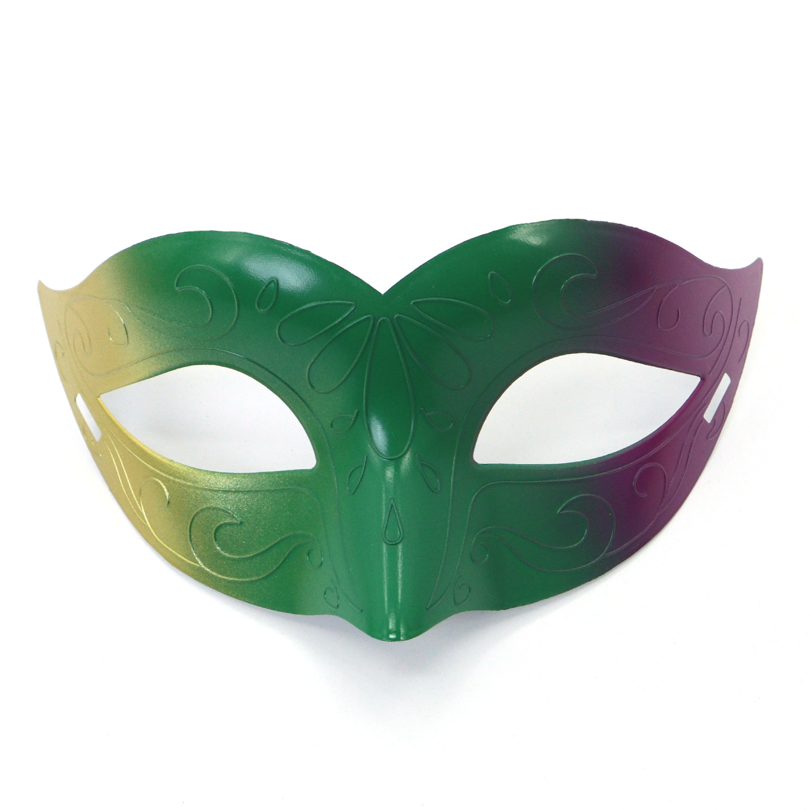 Amazon TK carnaval oro roxo verde tricolor retro máscara de mitad de cara espectáculo de escenario de fiesta máscara de accesorios