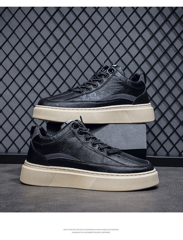 New autumn thick soled men's sports shoes low top feet to increase height non slip casual shoes men's versatile shoes_voghion.com