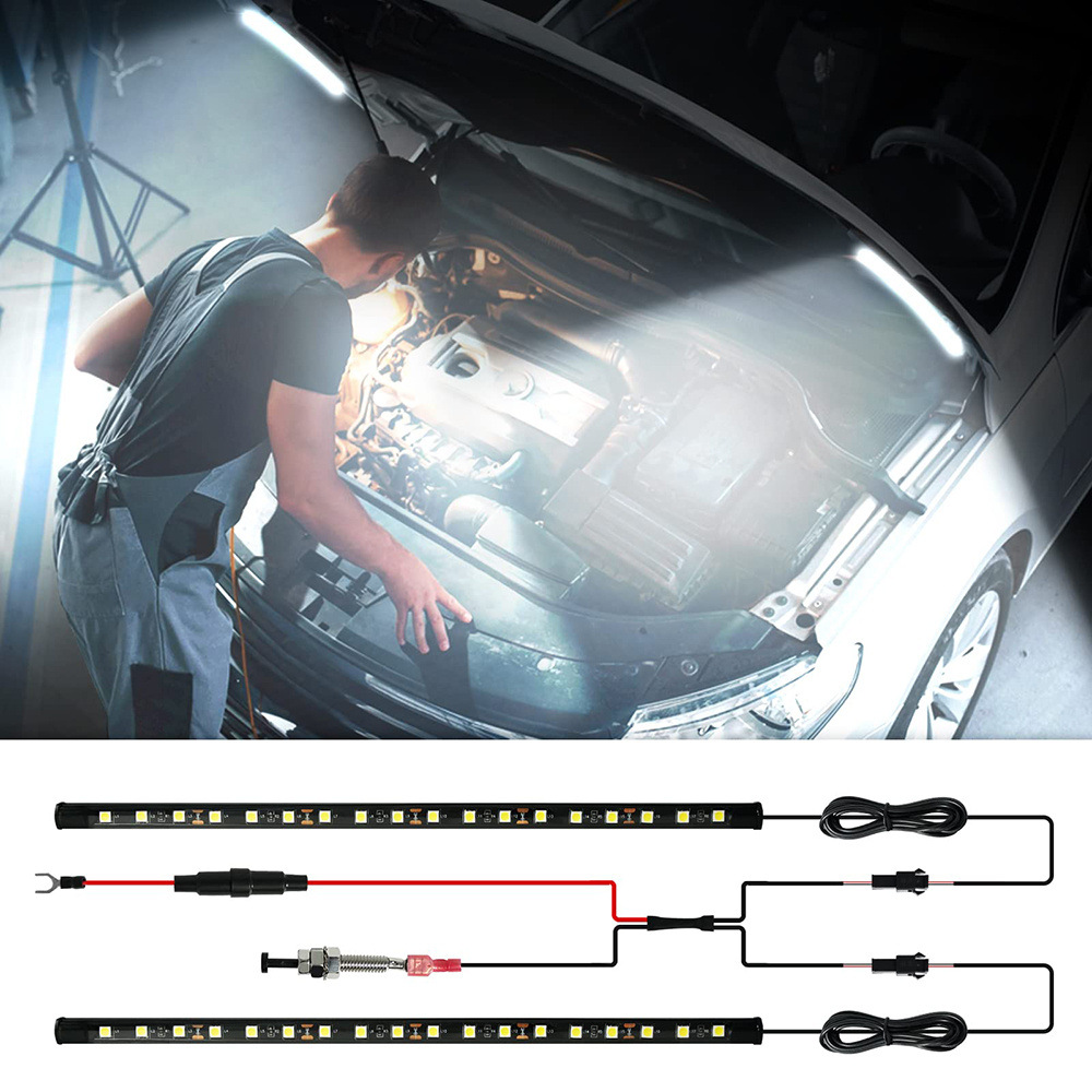 Car hood work inspection light LED light kit 12V car LED light bar universal light