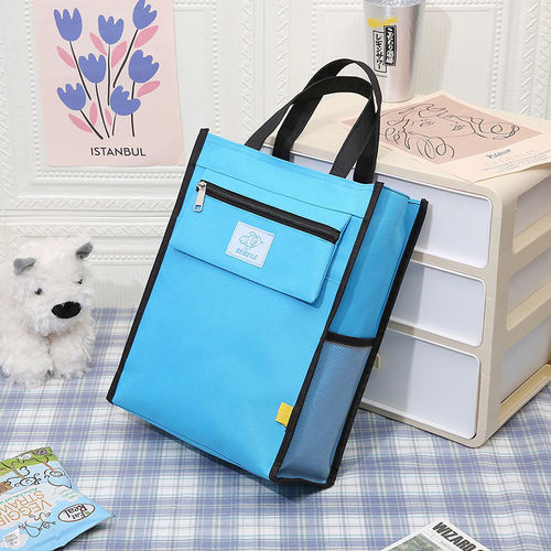Tuition bag, middle school student, junior high school document bag, large capacity bag, tutoring information bag, canvas tote bag, boy's school bag
