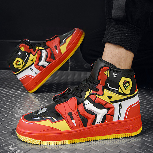 EVA Anime Collaborative Limited Edition AJ High-Top Basketball Shoes for Couples - Men's Casual Sports Shoes, Fashion Trendy Shoes