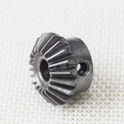 Bevel gear 1:1 conical gear: Power take-off - 1-mold-20-teeth-5-holes-steel-blackened