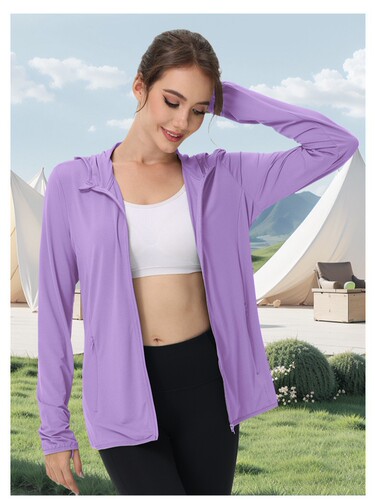 Summer Women's Large Size UV Protection Outerwear, Sun Protective Jacket, UPF 50+, Outdoor Long Sleeve, Export Model
