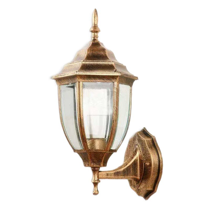 Оптовая Настенный светильник американский проходной светильник Открытый шестиугольный Европейский садовый светильник Балконный светильник непромокаемый настенный светильник вилла