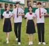 school uniform suit College wind Middle school student Short-sleeved shirt shirt skirt junior middle school Senior high school student sports meeting graduation Class clothes