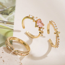 �Ĺ� �羳����ʱ������ͭ��18K���ʯ���Ŀ��ڽ�ָŮ��Լ�ٴ�ָ��