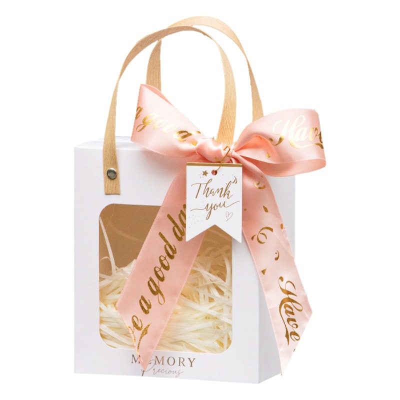 Nuevo bolso de ventana personalizado de alta gama regalo de cumpleaños bolsa de regalo bolsa de papel boda boda compañero de mano bolsa de regalo