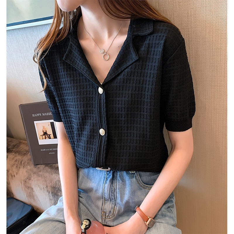 Spring knitted thin sweater