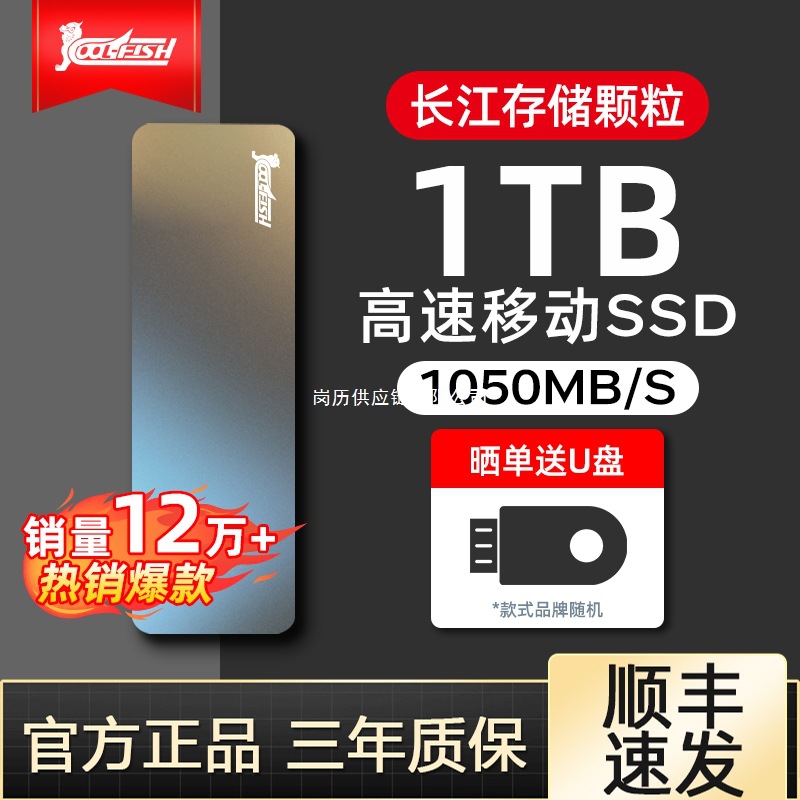 Solid State Mobile Hard Drive 1t High Speed Ssd Mobile Solid State USB Flash Drive Large Capacity Yangtze River Storage Particle Solid State Drive 4t