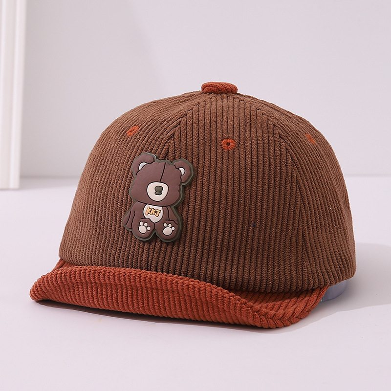 Sombreros para bebés primavera y otoño nuevo lindo super lindo gorra de lengua de goma suave de invierno de velcro para bebés de mujeres y hombres gorra de béisbol coreana
