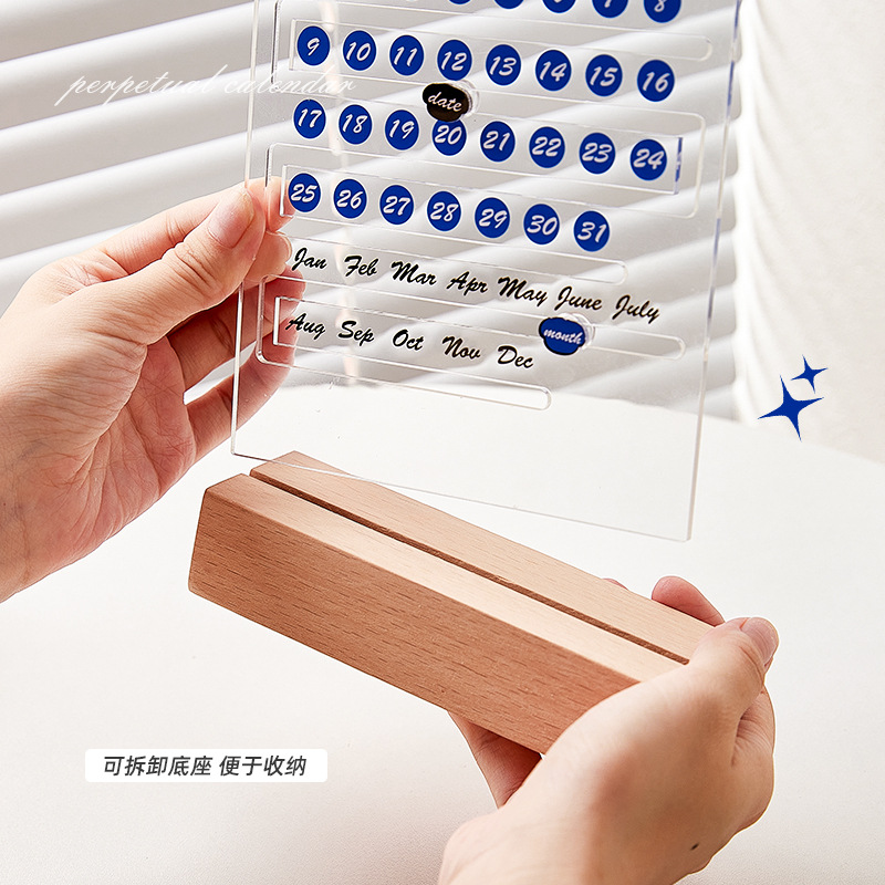 2025 Cool Dog Acrylic Desk Calendar Wind Calendar Perpetual Decoración de escritorio Calendario de nicho de diseño