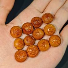 野生龙纹桃核雕刻平安十二生肖宝宝婴儿文玩手链挂件饰品散珠配件