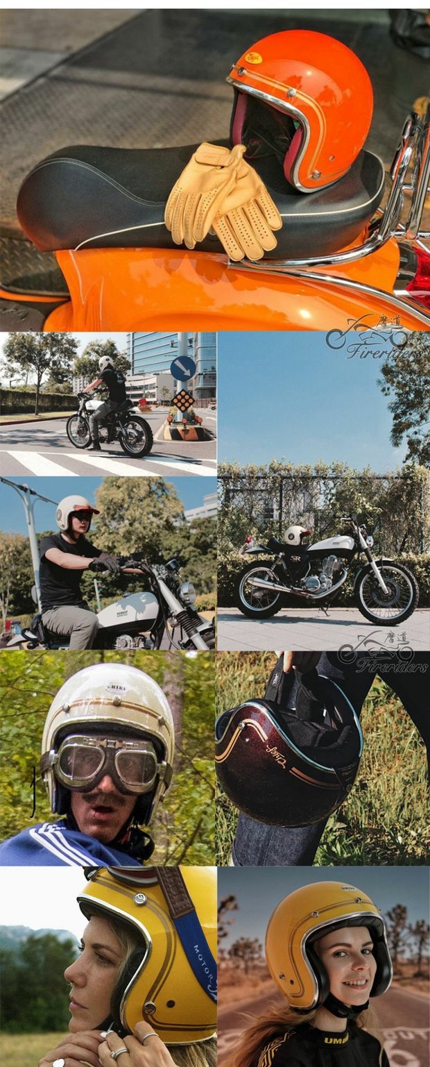 Adult Motorcycle Helmet CHIEF 34 Half Helmet DOT Certified