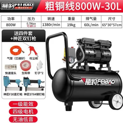 Hava kompressorları air compressor, small air - yingxiao-all-copper-motor-800w-30l-with-woodworking-package-included