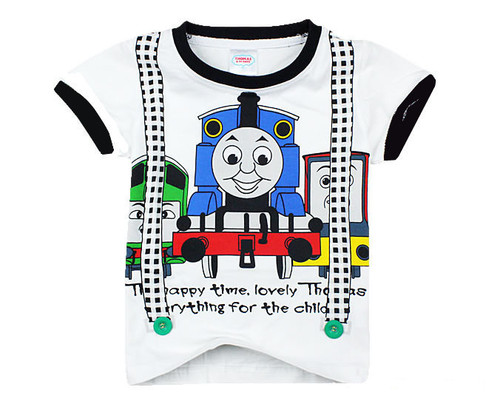 Thomas and His Friends Short Sleeve Train Engine Cotton T-shirt for Kids