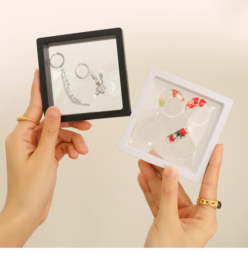 Transparente Materialfolie Box Display Ring Armband Tasche Dekoration Geschenkbox Grohandelpicture3
