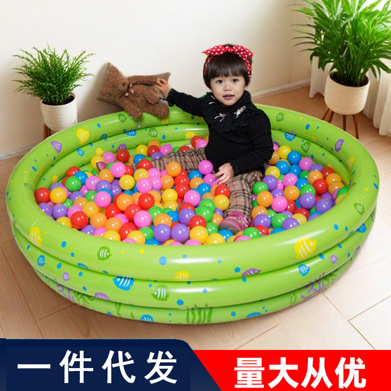 Children's Indoor Kidsren's Toy Pool Printed Ocean Ball Pool Inflatable Paddling Pool Baby Swimming Pool Bubble Bottom Thickeneded