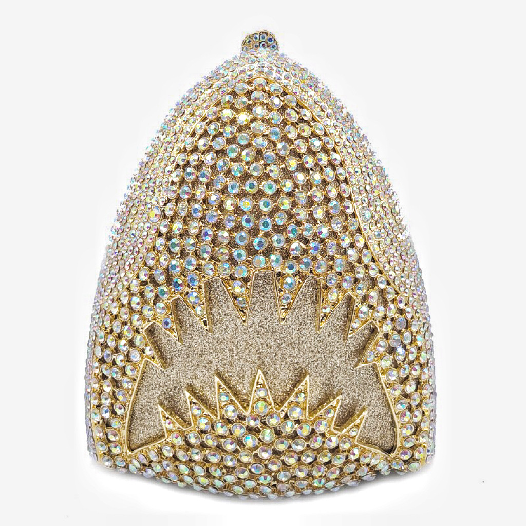 * Nuevo tiburón transfronterizo bolso de cena de diamantes bolso de mano de animales marinos bolso de mano de banquete europeo y americano bolso de mujer de diamantes