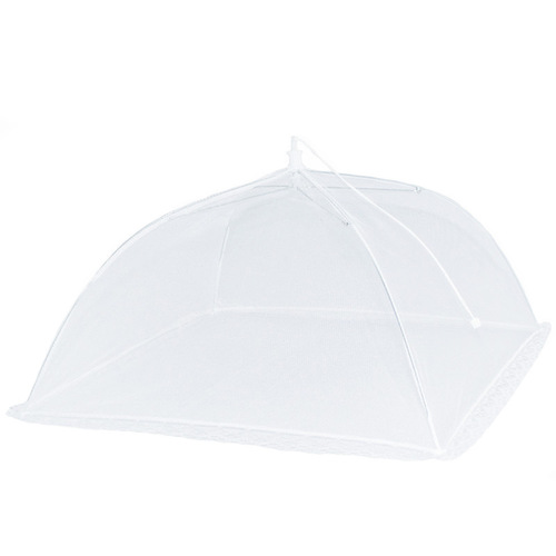 White square foldable food cover for export, washable mesh food cover, vegetable cover, dining table cover, insect-proof cover