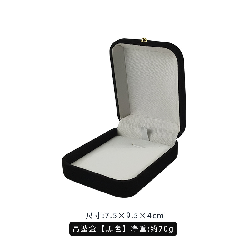 Caja de joyería de floquete caja de embalaje anillo pendientes brazalete colgante caja de joyería caja de regalo personalizada