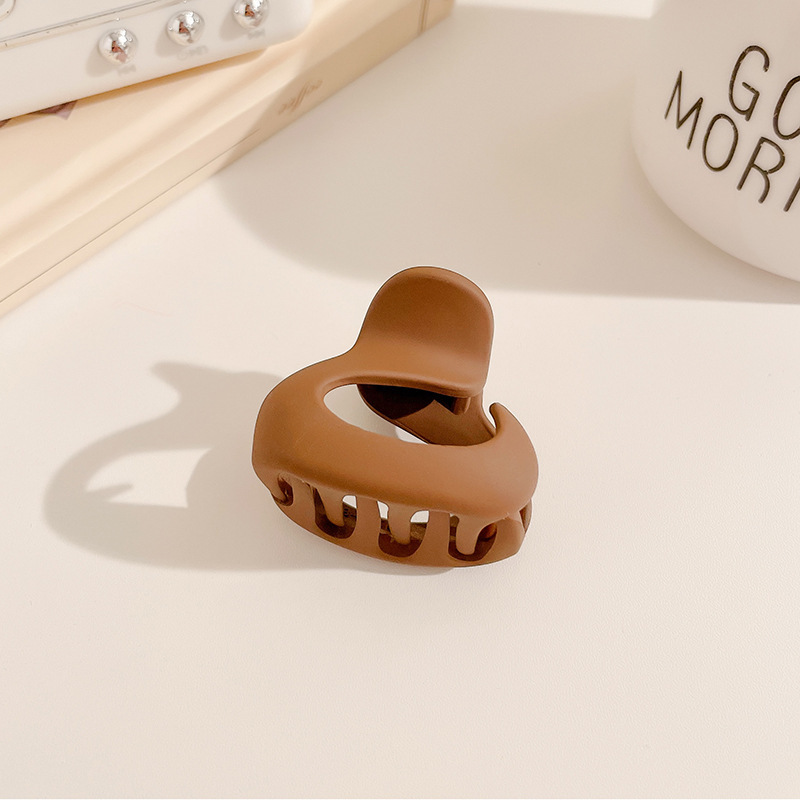 Leche marrón esmerilado pelo clip accesorios para el cabello de las mujeres de alto grado updo tiburón clip gran horquilla ins lindo horquilla al por mayor