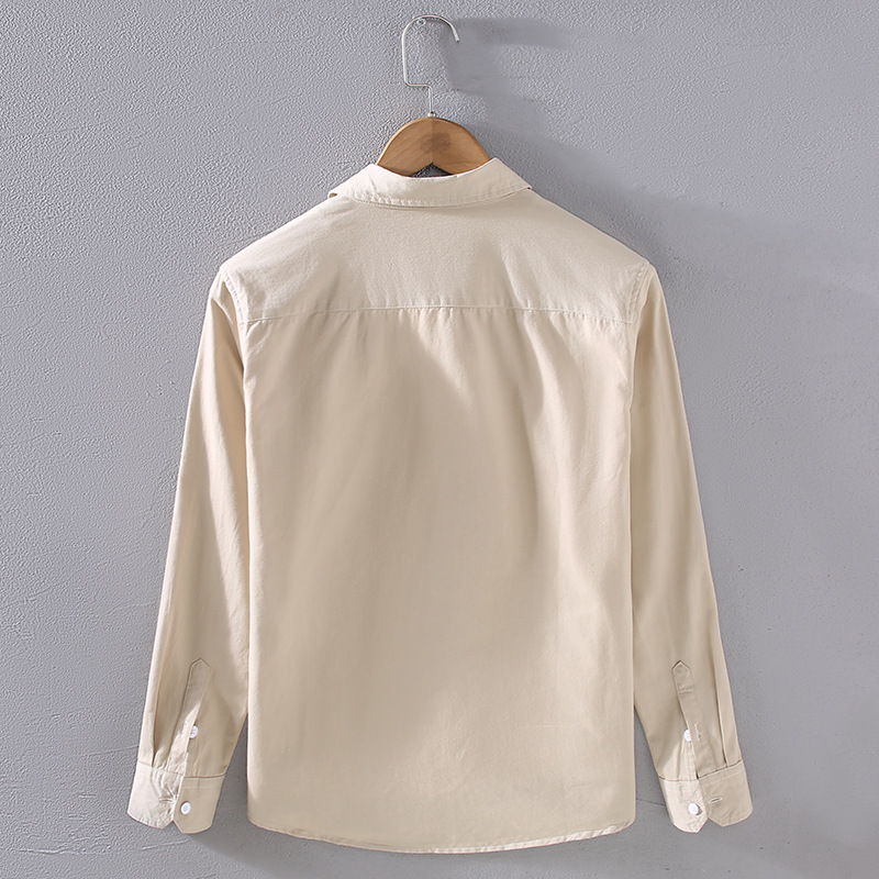 2024 minimalista artistico di nicchia design senso camicia casual patch stile coreano per ragazzi tendenza cappotto versatile camicia a maniche lunghe_voghion.com