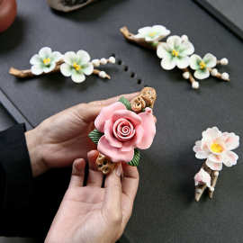 陶瓷手工花瓶家居桌面装饰花器摆件工艺品扩香婚庆家用饰品香插