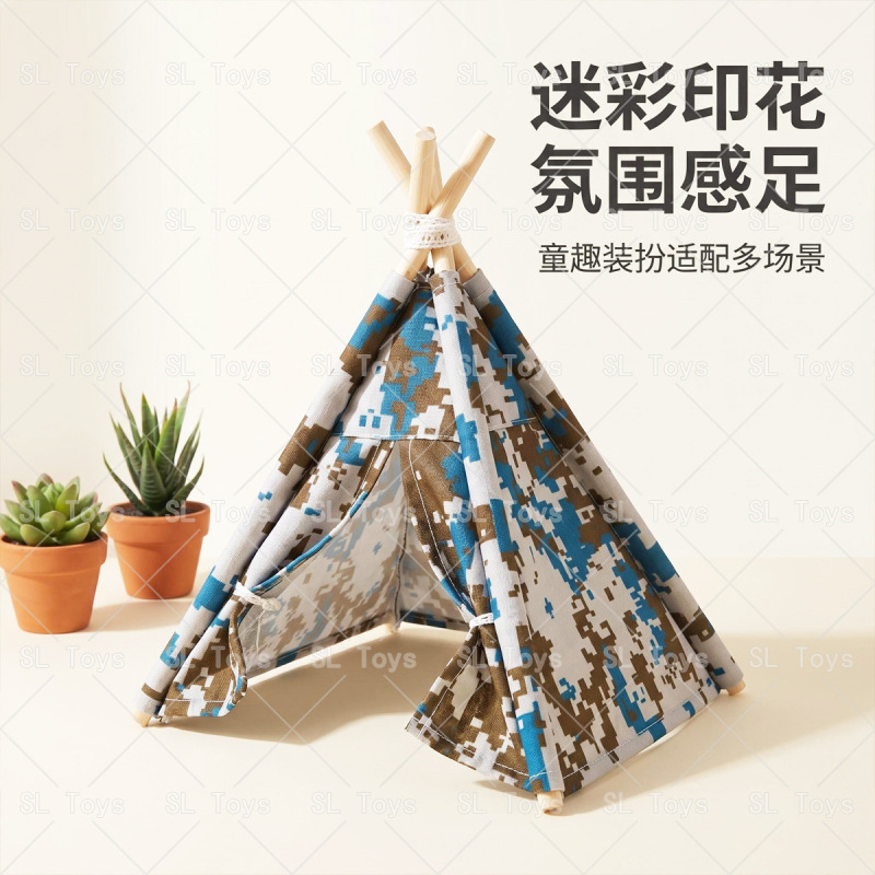 Children's Tent Indoor Toy Playhouse Photo Props Native American Mini House for Boys and Girls Pretend Play