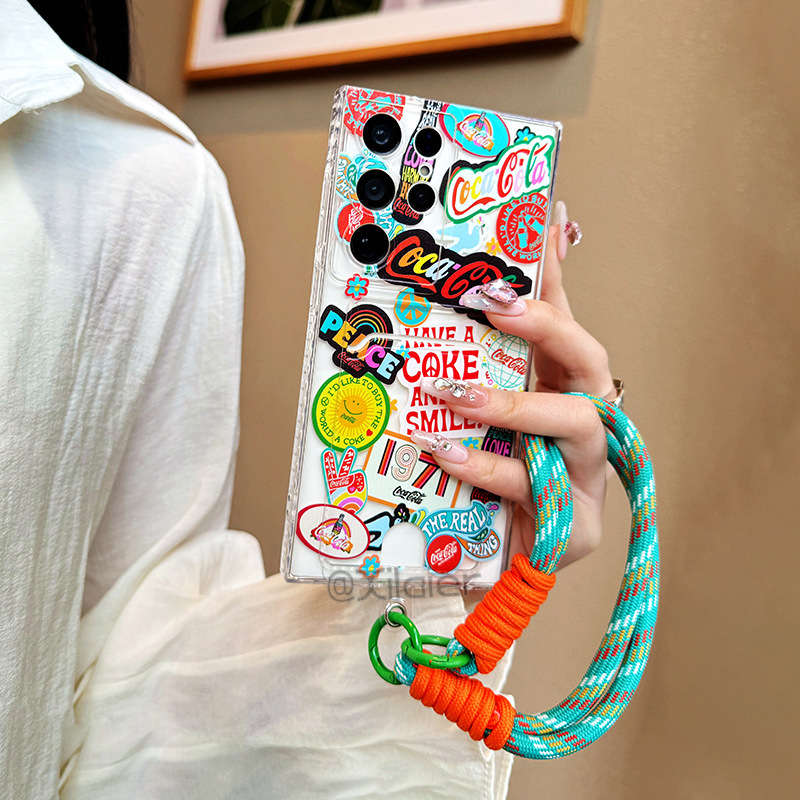 Suitable for Samsung S26Plus Mobile Phone Case S25Ultra All-Inclusive S21Fe Transparent S25 Card Holder Note20 New Model