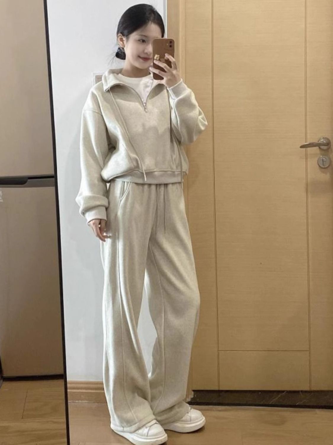 ActiveGo Casual Sportswear For Women, Autumn Winter Fashionable Sweatshirt Pants, Youthful And Age-Reducing Running Two-Piece Set_voghion.com