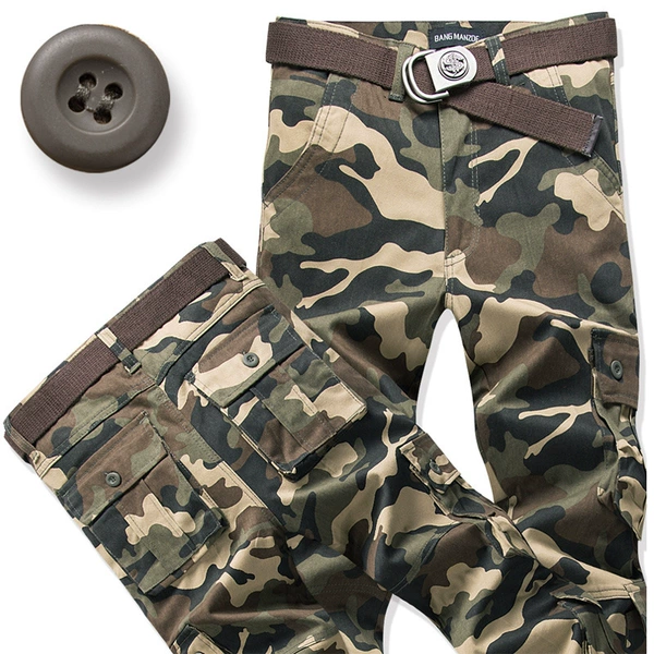 Camouflage fleece trousers