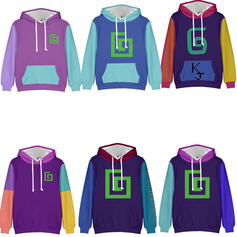 2022 New Karl Jacobs3D digital printing trendy casual hooded hoodie for men