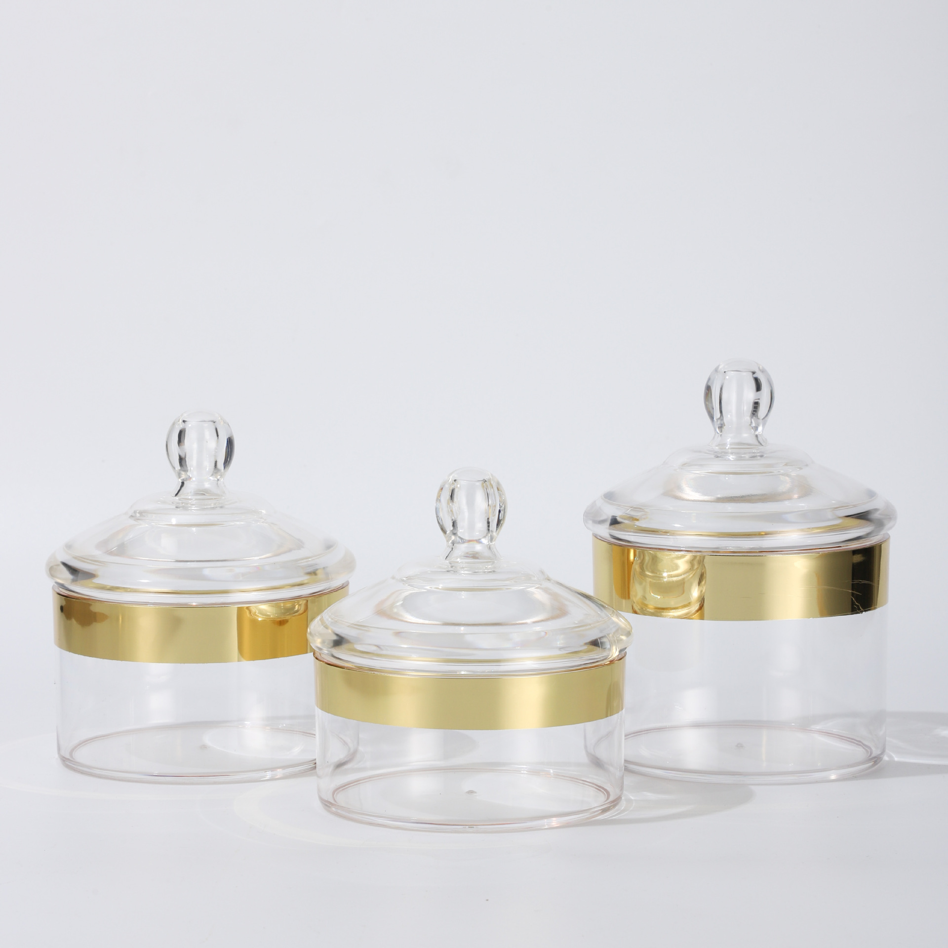 Kitchen Household Sealed Jar Grain Moisture-Proof Storage Box Food Grade Transparent Glass Snacks Dry Storage Jar