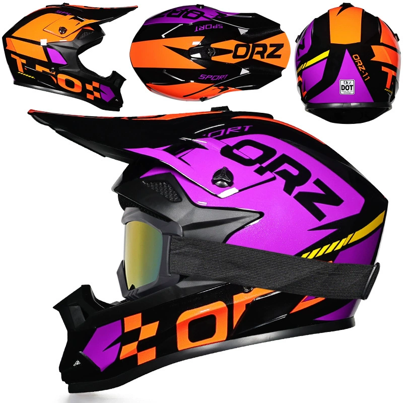 (Cross-border trading), off-road helmet for men and women, mountain breathable racing car, 3 piece set
