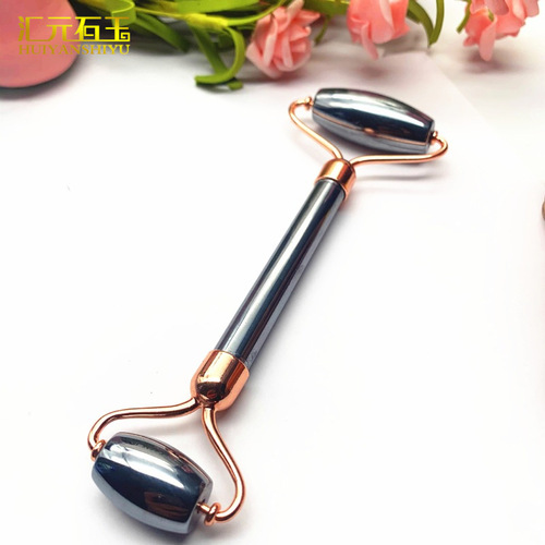 Terahertz energy stone facial massager scraping board mushroom head polycrystalline silicon ore massage stick live supply