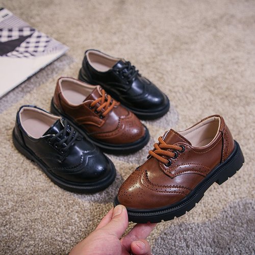 Girls versatile small leather shoes  new soft-soled children's shoes British style baby shoes retro men's shoes performance shoes