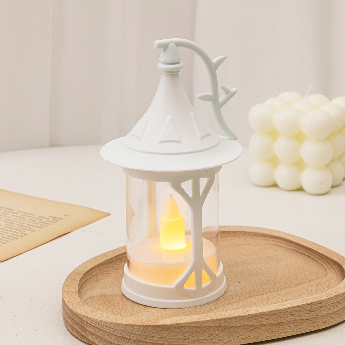 매직 모자 바람 램프 화이트