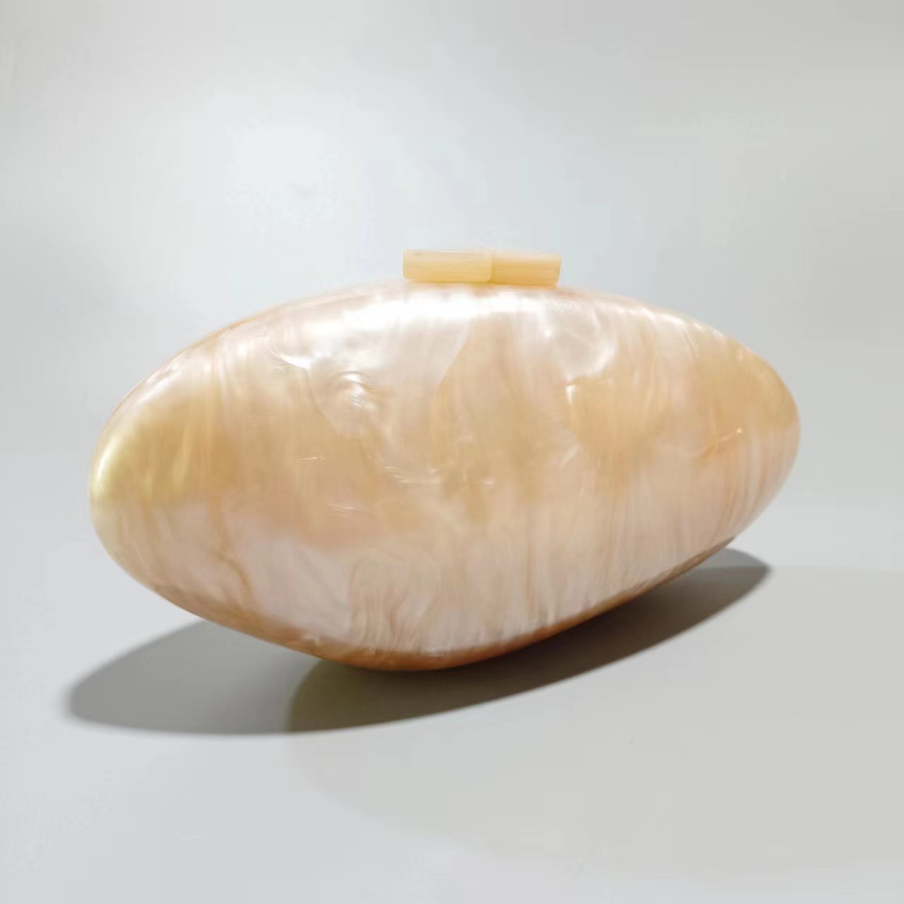 Acrylic Material Arylic Solid Color Oval Clutches