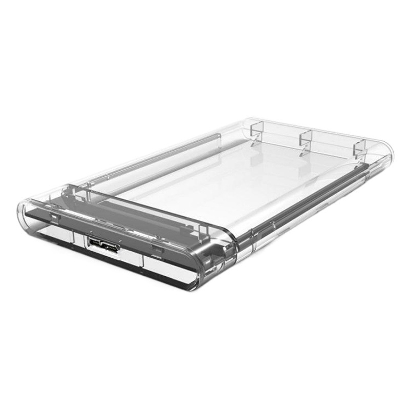 Transparente SSD mecánico de estado sólido de 2,5 pulgadas portátil SATA puerto serie USB 3,0 de alta velocidad caja de disco duro móvil