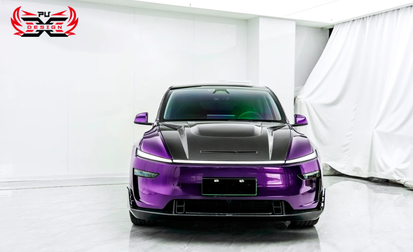 Suitable for Tesla Model Y modified CMS new version front lip, front bumper, front spoiler, carbon fiber spoiler