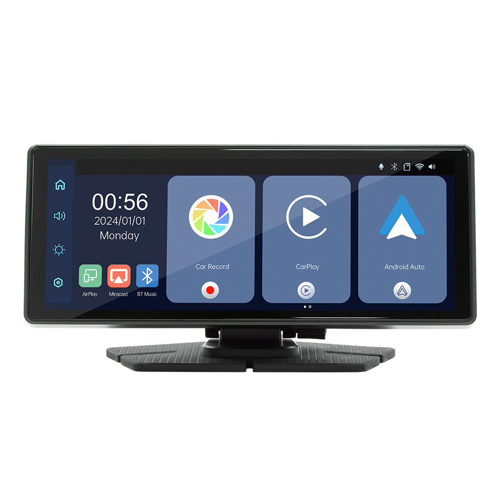 Transfronterizo 8,1 pulgadas carplay inalámbrico portátil registrador de conducción delantero y trasero doble grabación máquina de navegación integrada en el vehículo