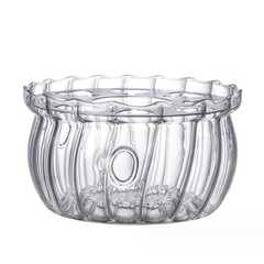 Heat-resistant glass warm tea set with circular base, floral tea set, warm tea glass, creative aromatic candle holder