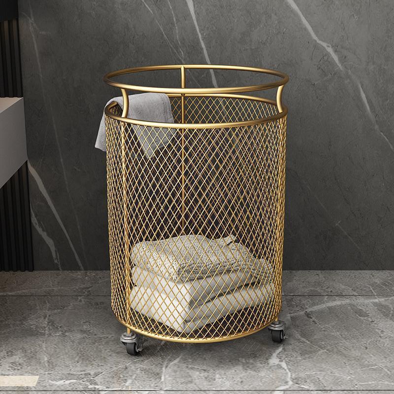 Simple Dirty Clothes Basket New Gold Household Laundry Basket Modern Laundry Basket Scandinavian Light Luxury Dirty Clothes Storage Basket