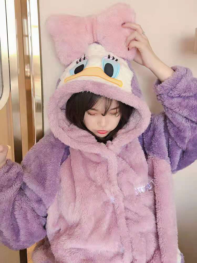 도널드 덕 퍼플 싱글 가운