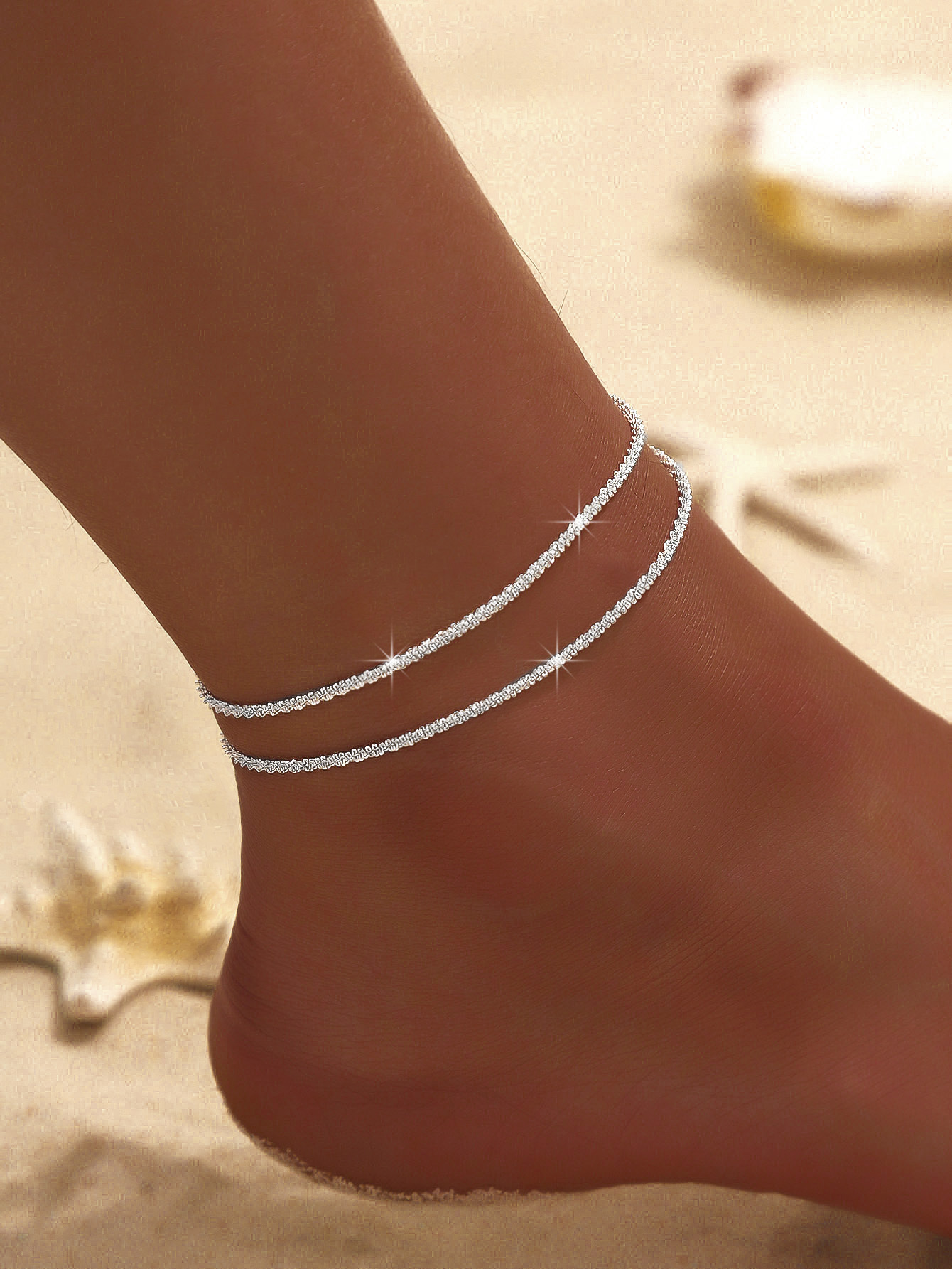 15g Weight Anklet Classification 1 Piece Quantity Casual Occasion Alloy, Copper Material Cross Pattern Women's Gender Beach, Simple Style Style Wholesale Jewelry Beach Simple Style Cross Alloy Copper Anklet 26