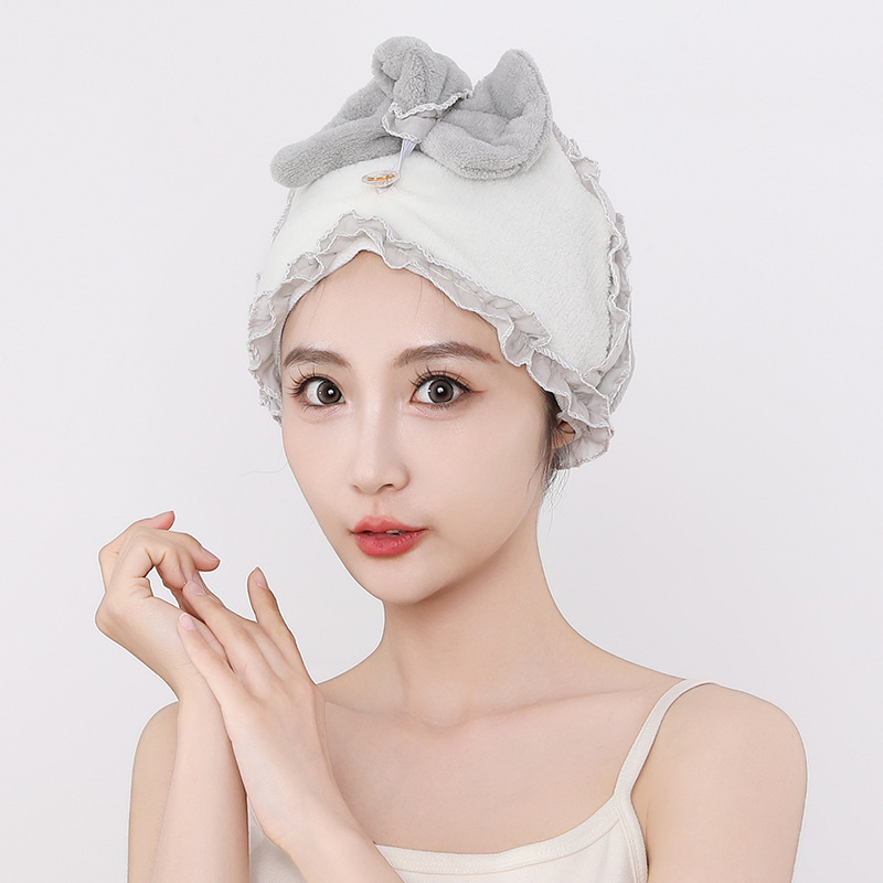 2025 nuevo sombrero de cabello seco sombrero de baño mariposa mujer súper absorción de agua secado rápido engrosado lindo toalla de cabello seco toalla de cabello largo