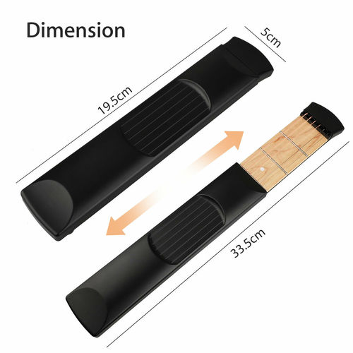 Pocket guitar four-fret and six-fret portable pocket guitar beginner chord practice device fingering grid training