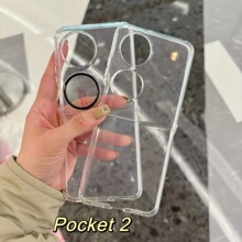 适用华为pocket 2手机壳透明软壳tpu高透款折叠壳连体镜头保护套